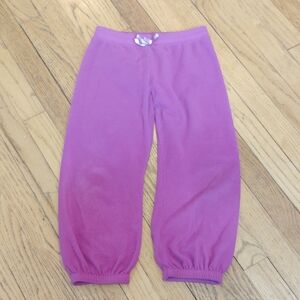 Girls' Pink Fleece Pull-On Pants